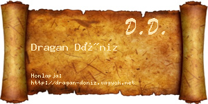 Dragan Döniz névjegykártya